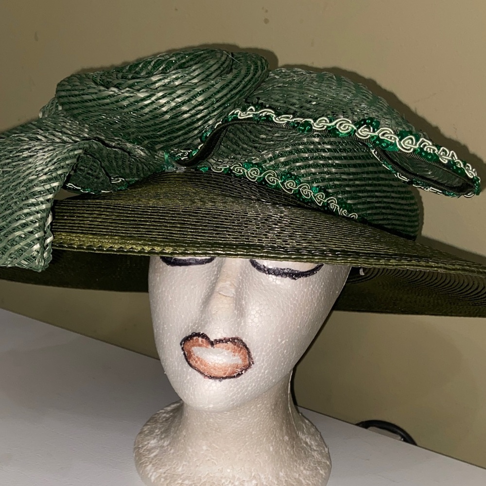 Beautiful Green Dress Hat / Church Hat by Mr. Song